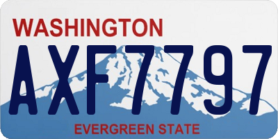 WA license plate AXF7797
