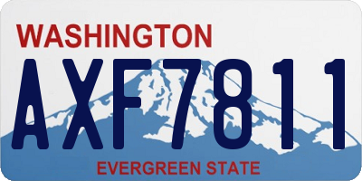 WA license plate AXF7811