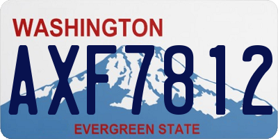 WA license plate AXF7812