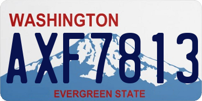 WA license plate AXF7813