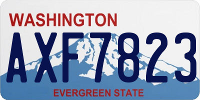 WA license plate AXF7823