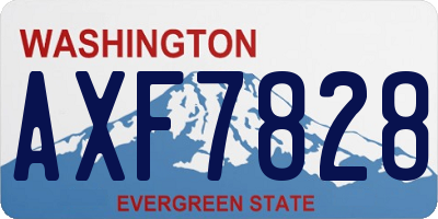 WA license plate AXF7828