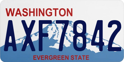 WA license plate AXF7842