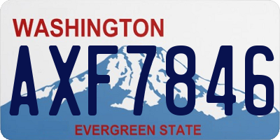 WA license plate AXF7846
