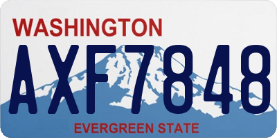 WA license plate AXF7848
