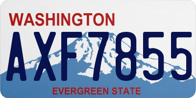 WA license plate AXF7855