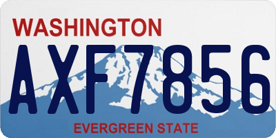 WA license plate AXF7856
