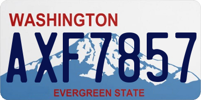 WA license plate AXF7857