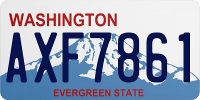 WA license plate AXF7861
