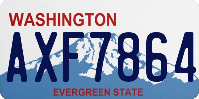 WA license plate AXF7864
