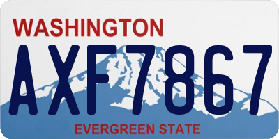WA license plate AXF7867
