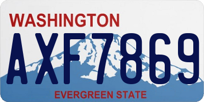 WA license plate AXF7869