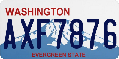 WA license plate AXF7876