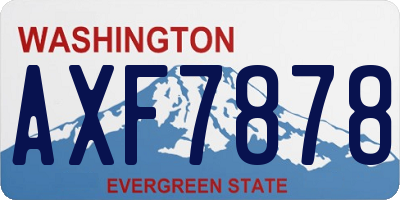 WA license plate AXF7878