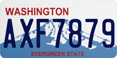 WA license plate AXF7879