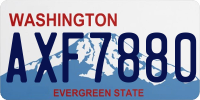 WA license plate AXF7880