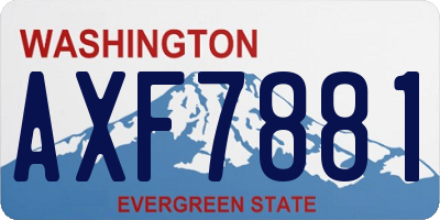 WA license plate AXF7881