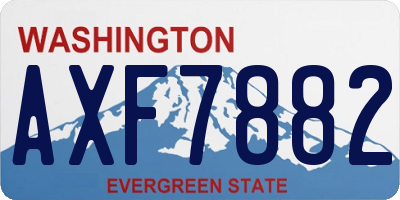 WA license plate AXF7882