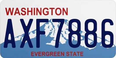 WA license plate AXF7886