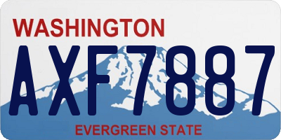 WA license plate AXF7887