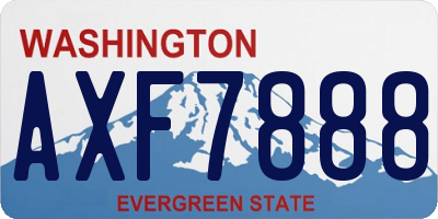WA license plate AXF7888
