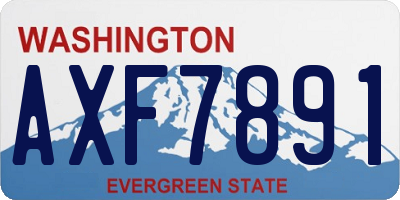 WA license plate AXF7891