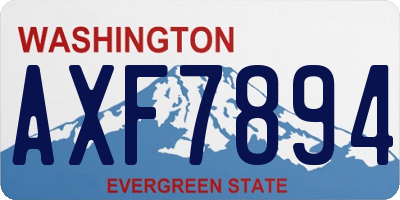 WA license plate AXF7894