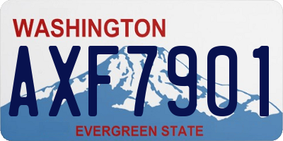 WA license plate AXF7901