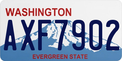 WA license plate AXF7902