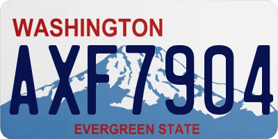 WA license plate AXF7904