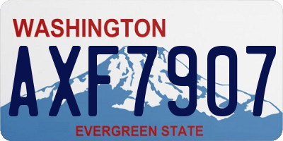 WA license plate AXF7907