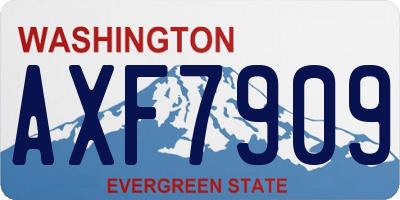 WA license plate AXF7909