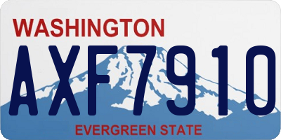 WA license plate AXF7910