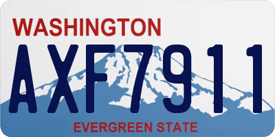 WA license plate AXF7911