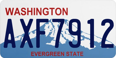 WA license plate AXF7912