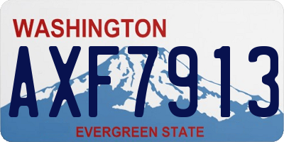 WA license plate AXF7913