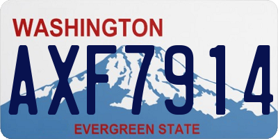 WA license plate AXF7914