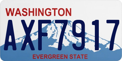 WA license plate AXF7917