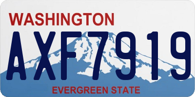WA license plate AXF7919