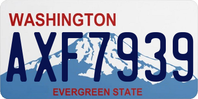 WA license plate AXF7939