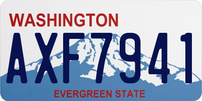 WA license plate AXF7941