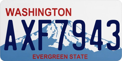 WA license plate AXF7943