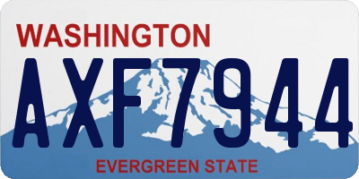 WA license plate AXF7944