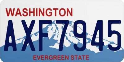 WA license plate AXF7945