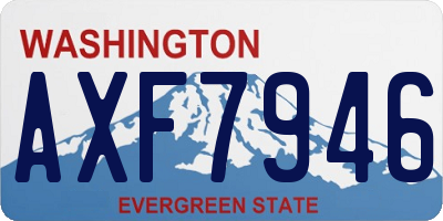 WA license plate AXF7946