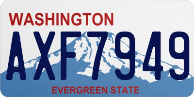 WA license plate AXF7949