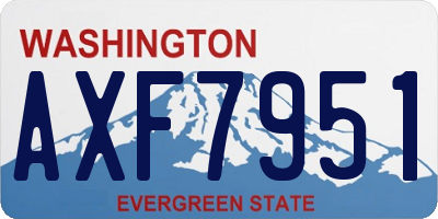 WA license plate AXF7951