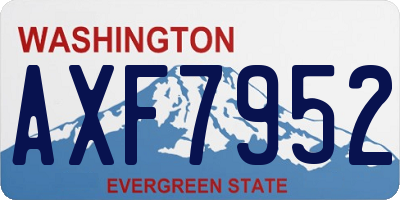 WA license plate AXF7952