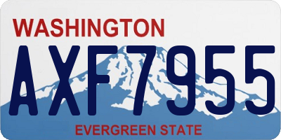 WA license plate AXF7955