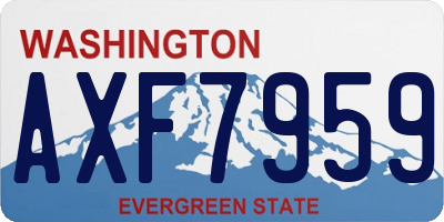 WA license plate AXF7959